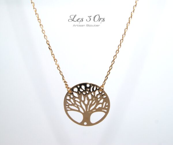Tree of life collier plaqué or les 3 ors