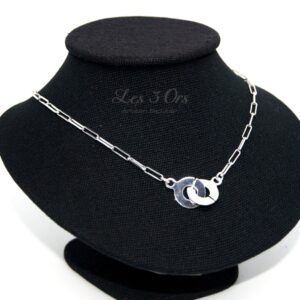 handcuff collier argent collection les 3 ors
